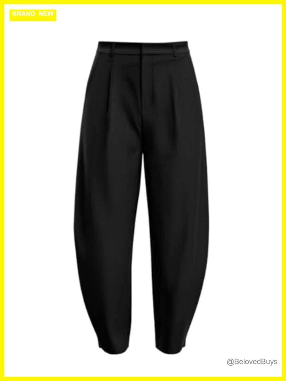 Womens Pleated Barrel Dress Pants High Waisted Baggy Trousers Pockets